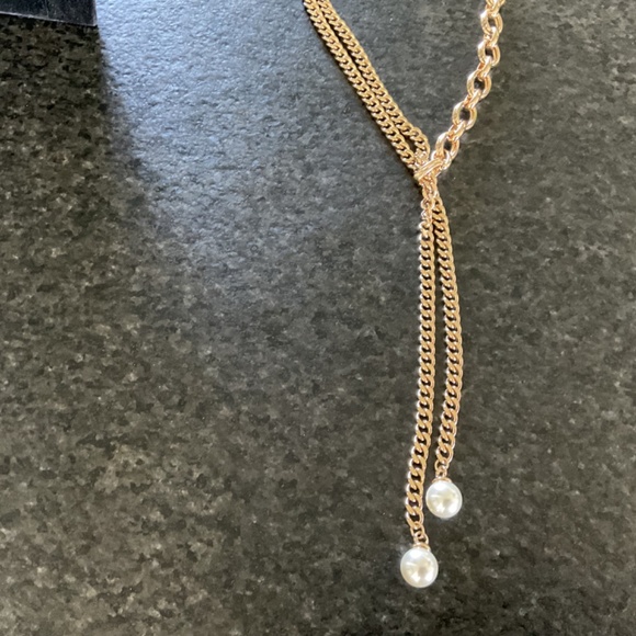 NWT double strand with pearl chain necklace from WHBM - Picture 5 of 8